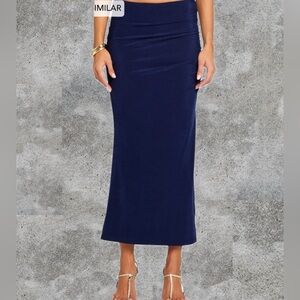 SEROYA Navy Alma Skirt - skirt NWT